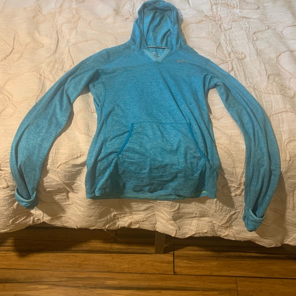 Nike Blue Dri-FIT Hooded Running Top